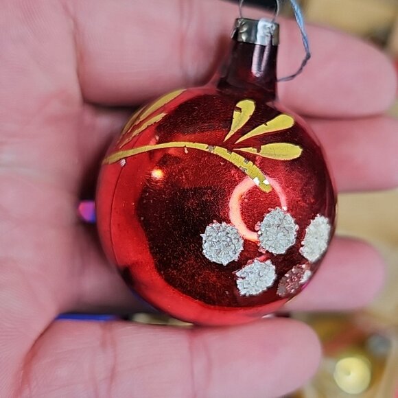 Vintage Christmas Ornaments 12pcs Various Types Glass Read - Picture 10 of 16